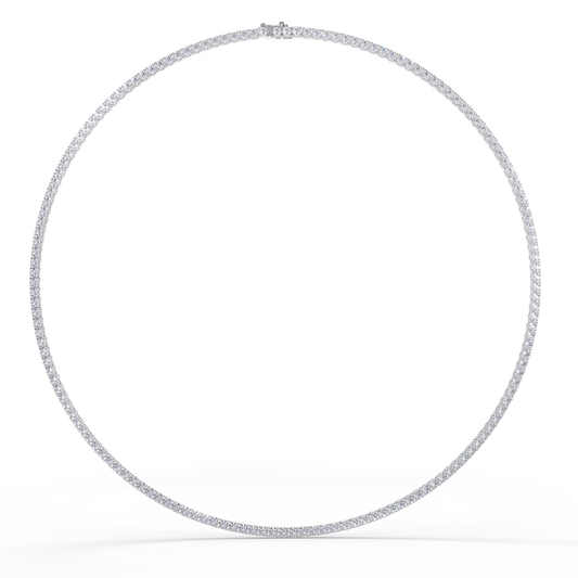 White Gold Line Necklace - 1.90mm - 201 stones