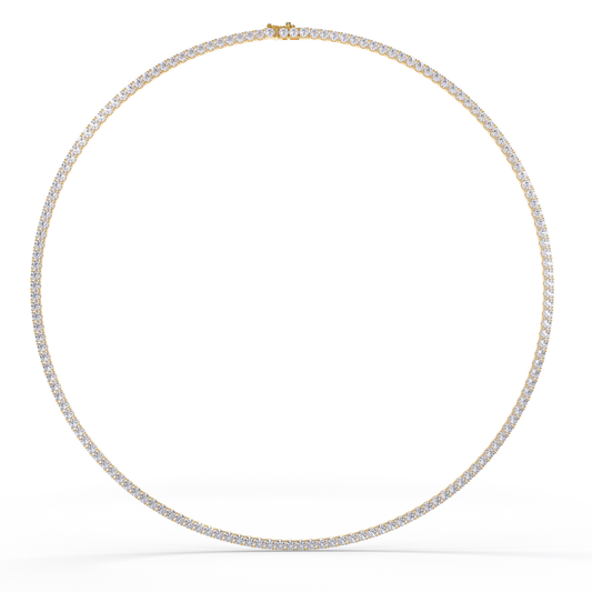 Yellow Gold Line Necklace - 1.90mm - 201 stones